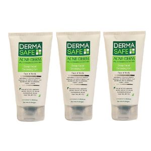 ژل شستشوی صورت درماسیف مدل acne derm حجم 150 میلی لیتر مجموعه 3 عددی